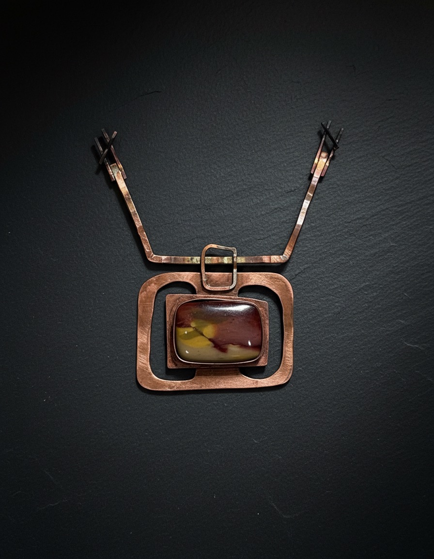 Onyx & Copper Pendant