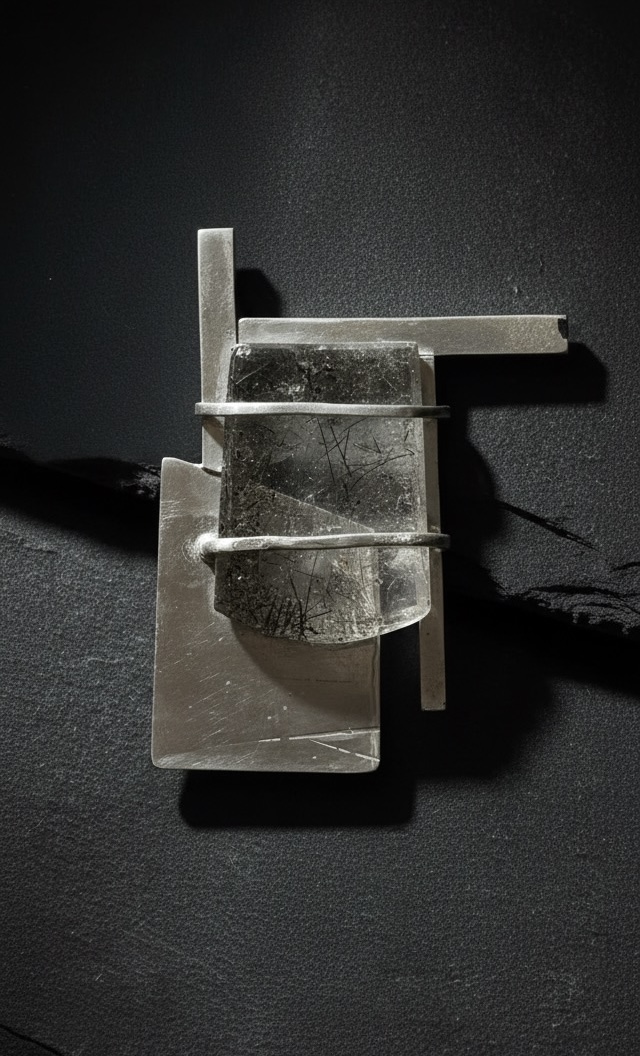 Strata Quartz Brooch